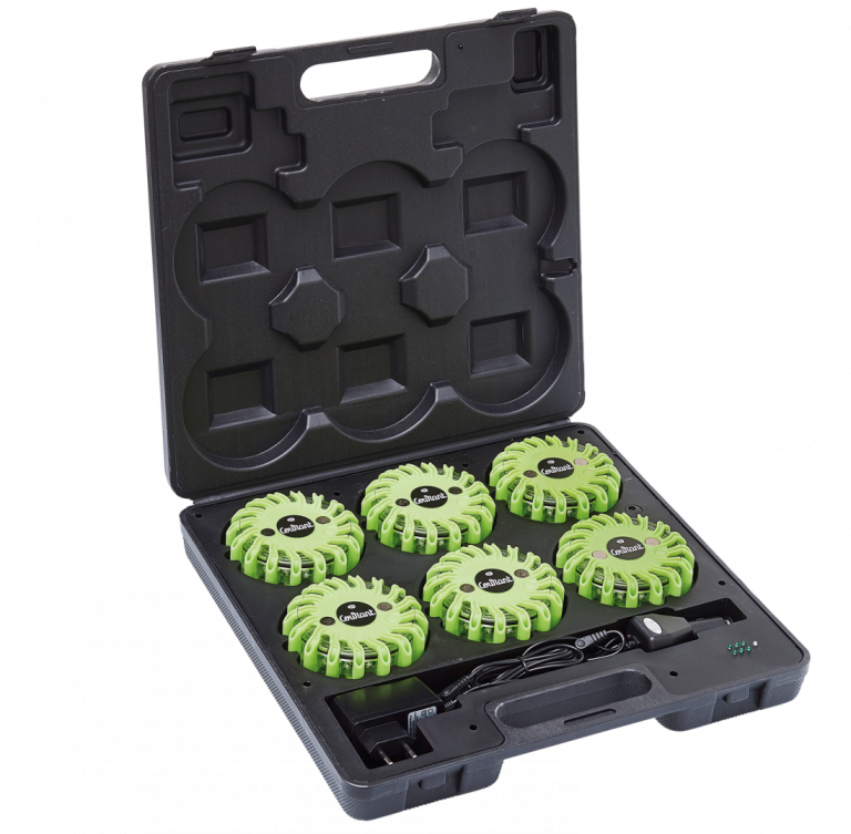 Set de 6 balizas LED Flash Code - Maleta - 6 X VERDE