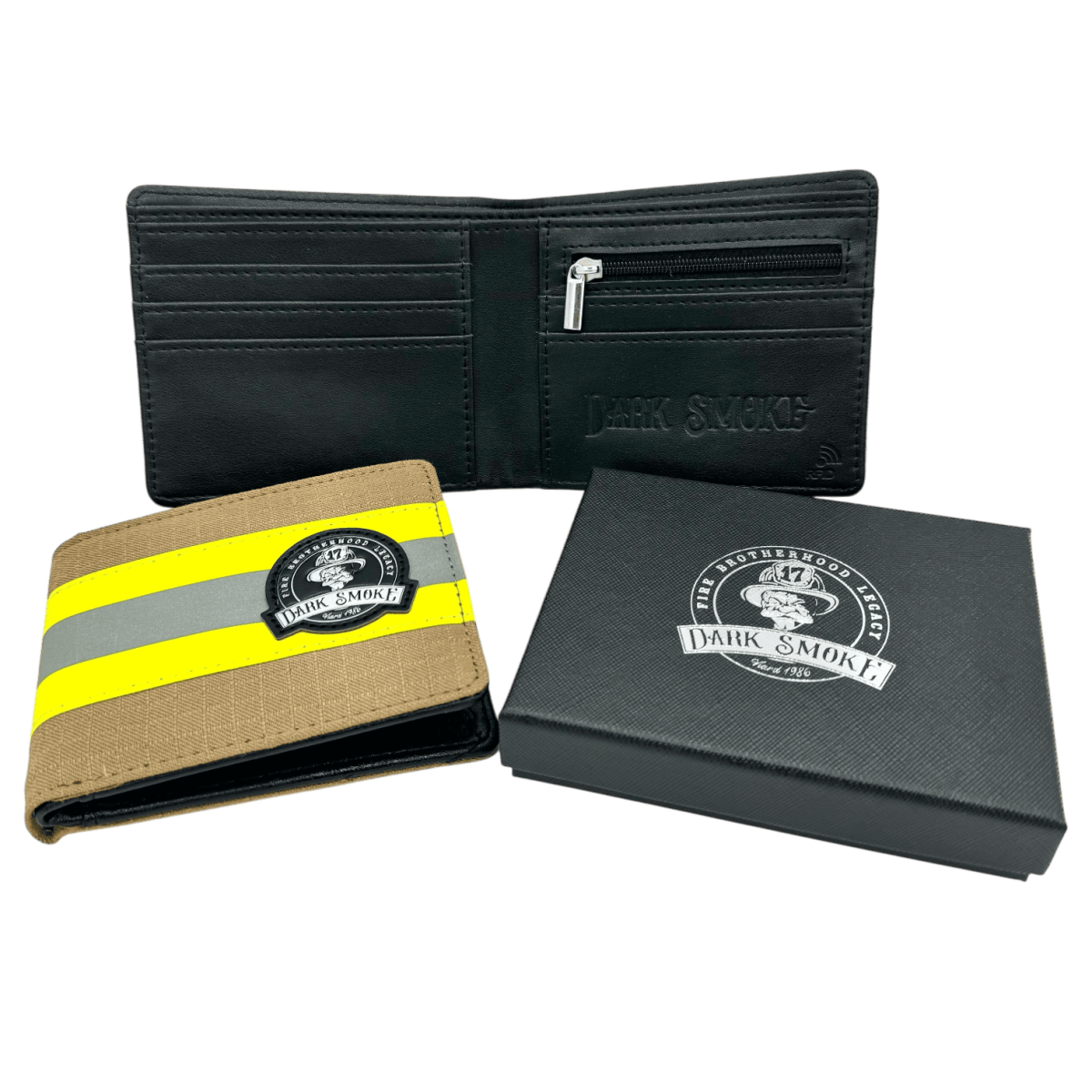 PORTE FEUILLE POMPIER DARK SMOKE