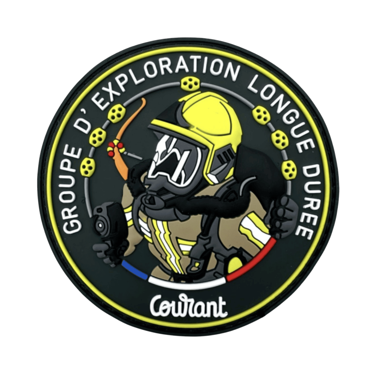 Parche de bombero PVC 3D GELD COURANT